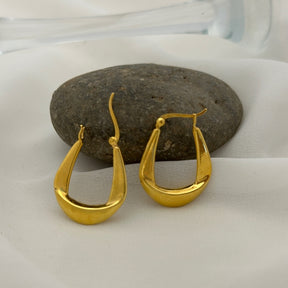 Adelis Gold Plated Silver 925 Hoop Earrings