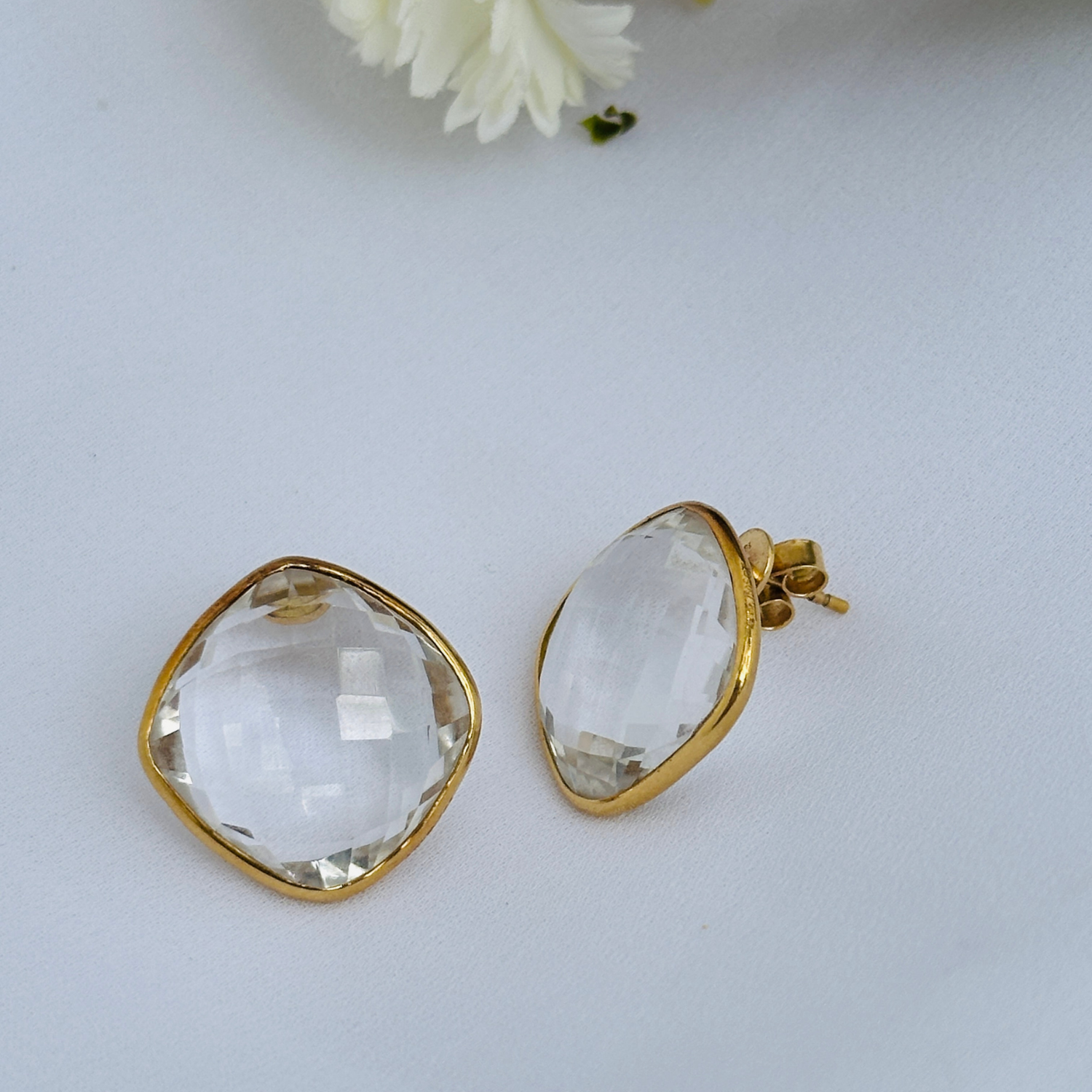 Crystal 18KT Gold Earrings