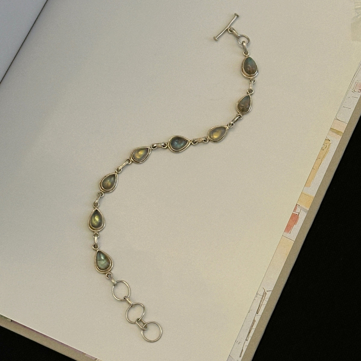 Mael Labradorite Silver 925 Men's Bracelet
