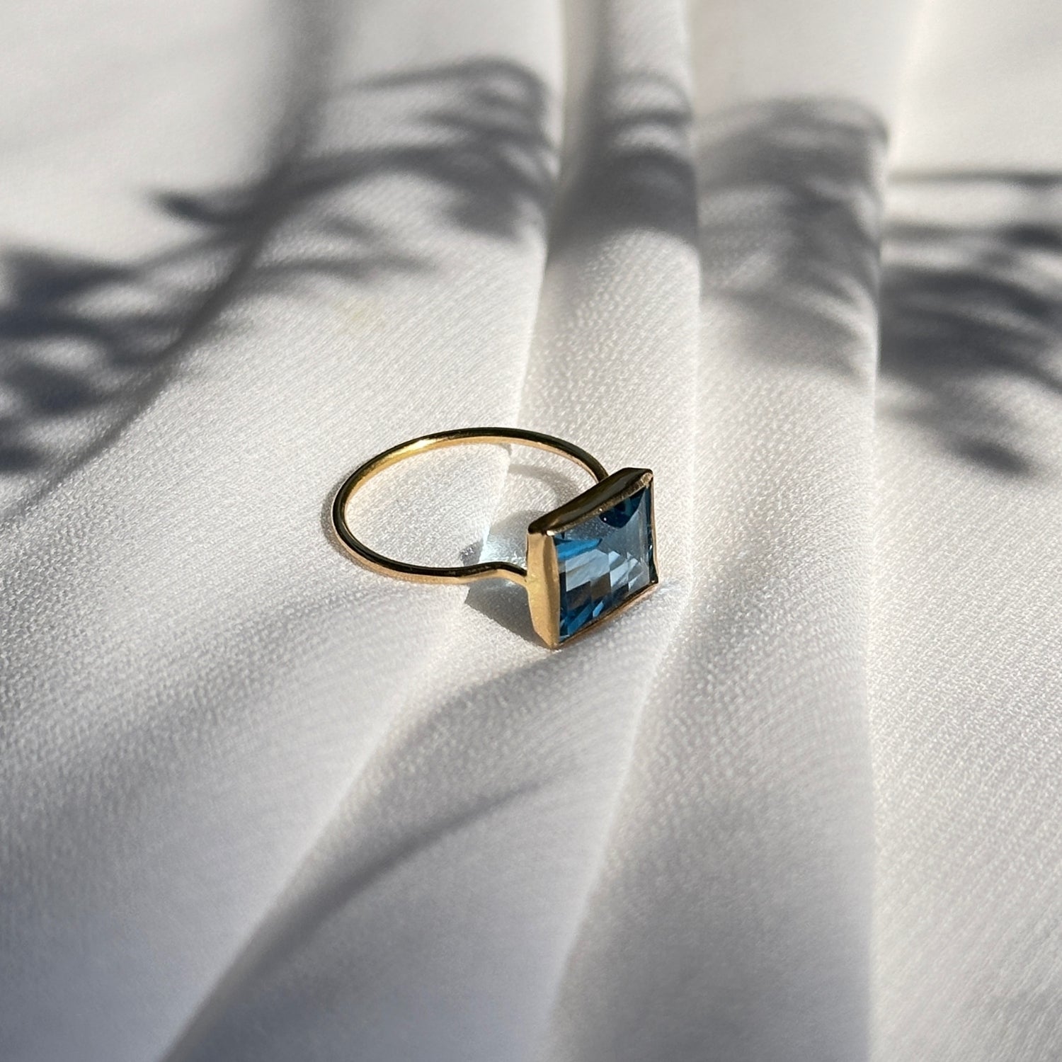 Blue Topaz 14KT Gold Ring