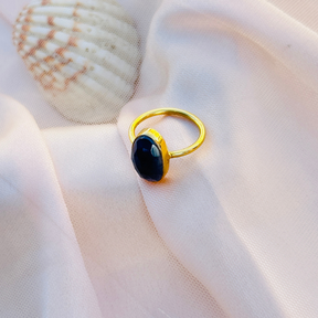 Poala Sapphire 18K Gold Plated Silver Ring