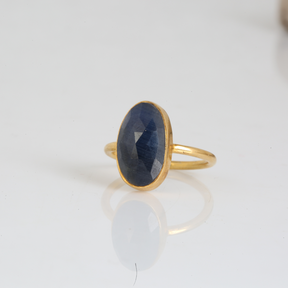 Poala Sapphire 18K Gold Plated Silver Ring