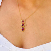 Zion Tourmaline 18K Gold Plated Silver 925 Love Necklace