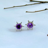 Publius Amethyst Silver 925 Studs