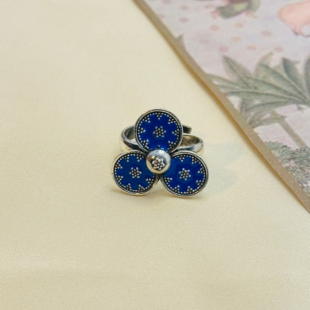 Vaishnavi Enamel Silver 925 Ring