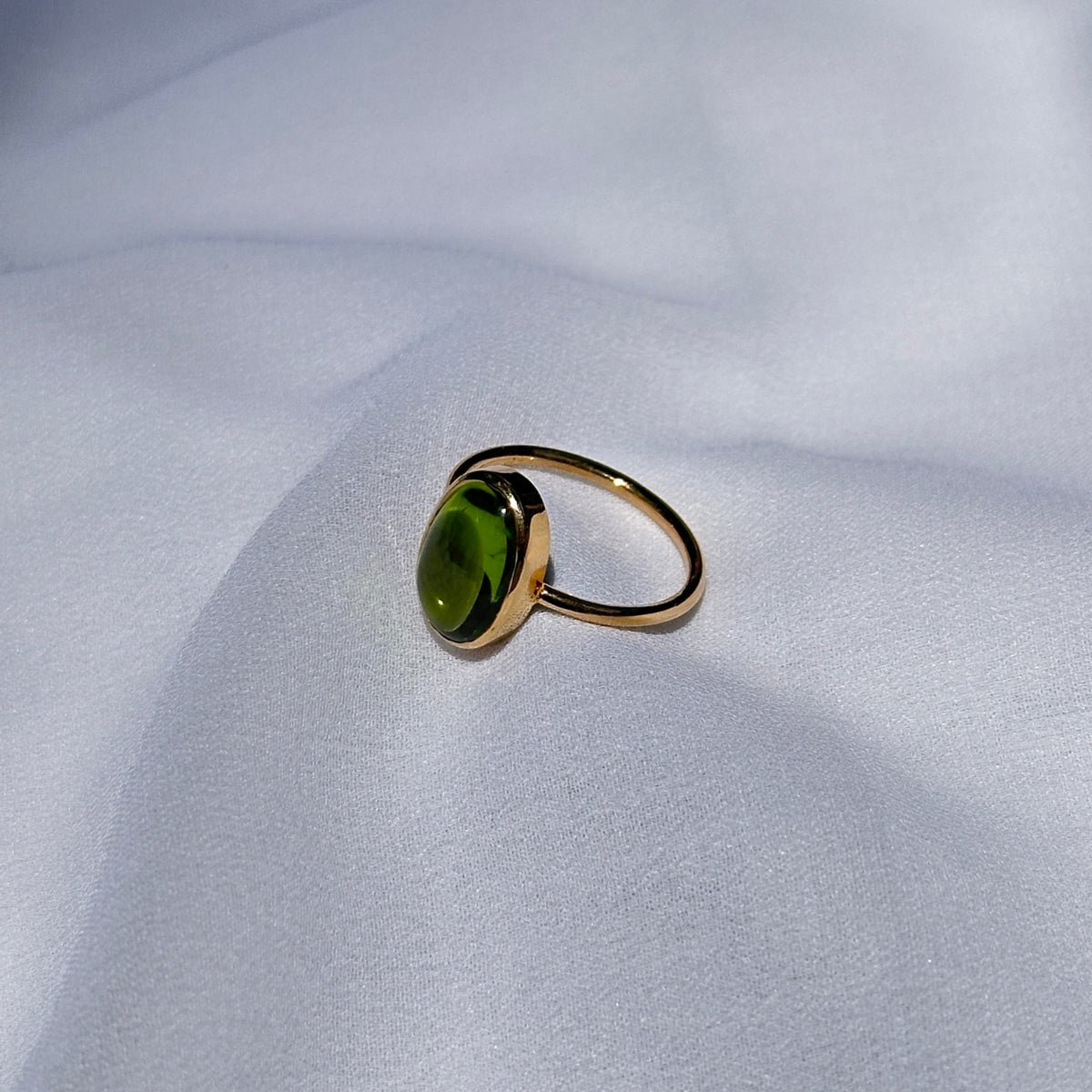 Peridot Oval 18KT Gold Ring