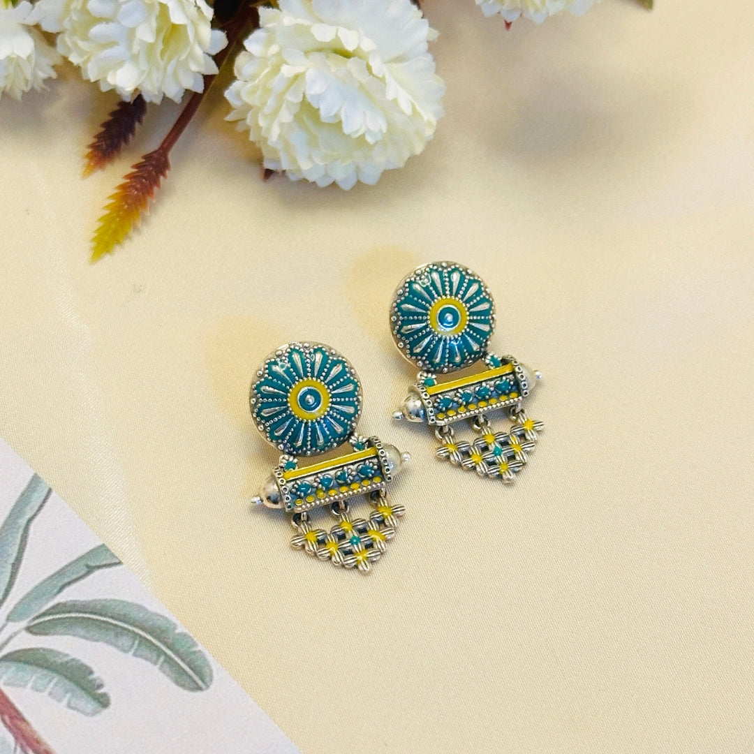 Amogha Enamel Silver 925 Earrings