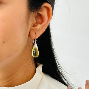 Lemon Quarts 18KT Gold Earrings