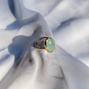 Aquamarine Oval 18KT Gold Ring