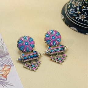 Amogha Enamel Silver 925 Earrings