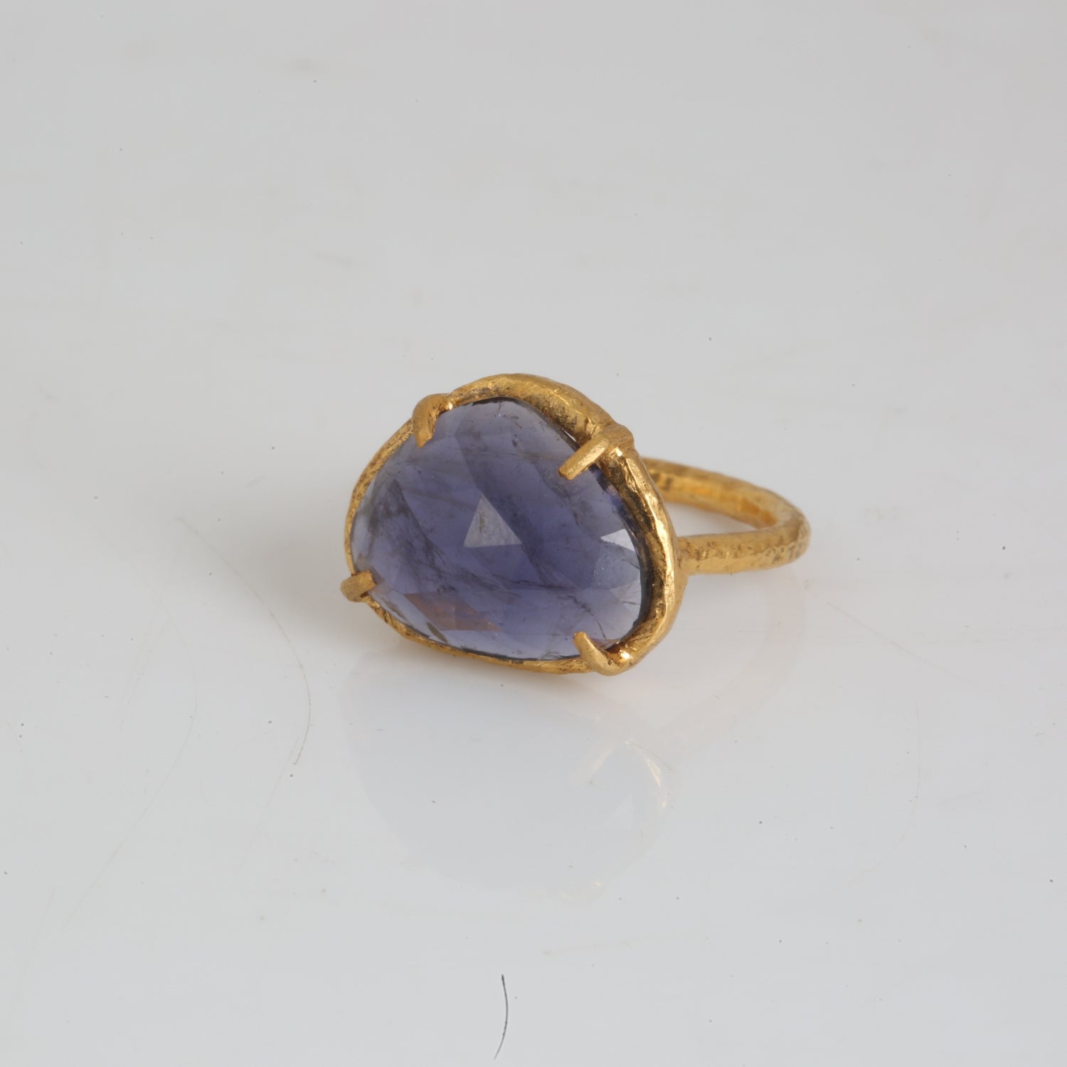 Gemma Iolite 18K Gold Plated Silver Ring