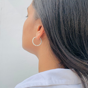 Orbit Silver 925 Hoop Earings