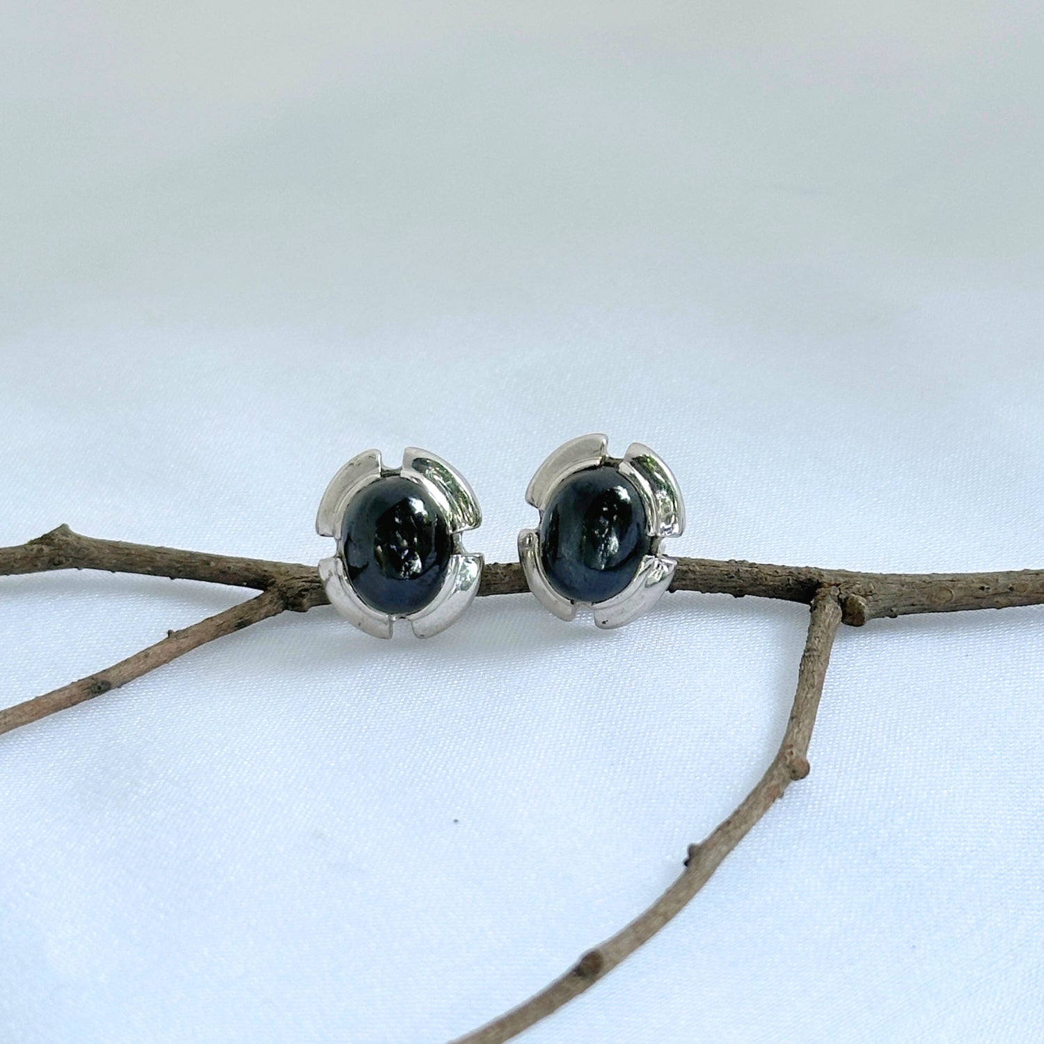 Quintas Black Star Silver 925 Studs