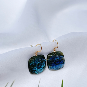 Labradorite 18KT Gold Earrings