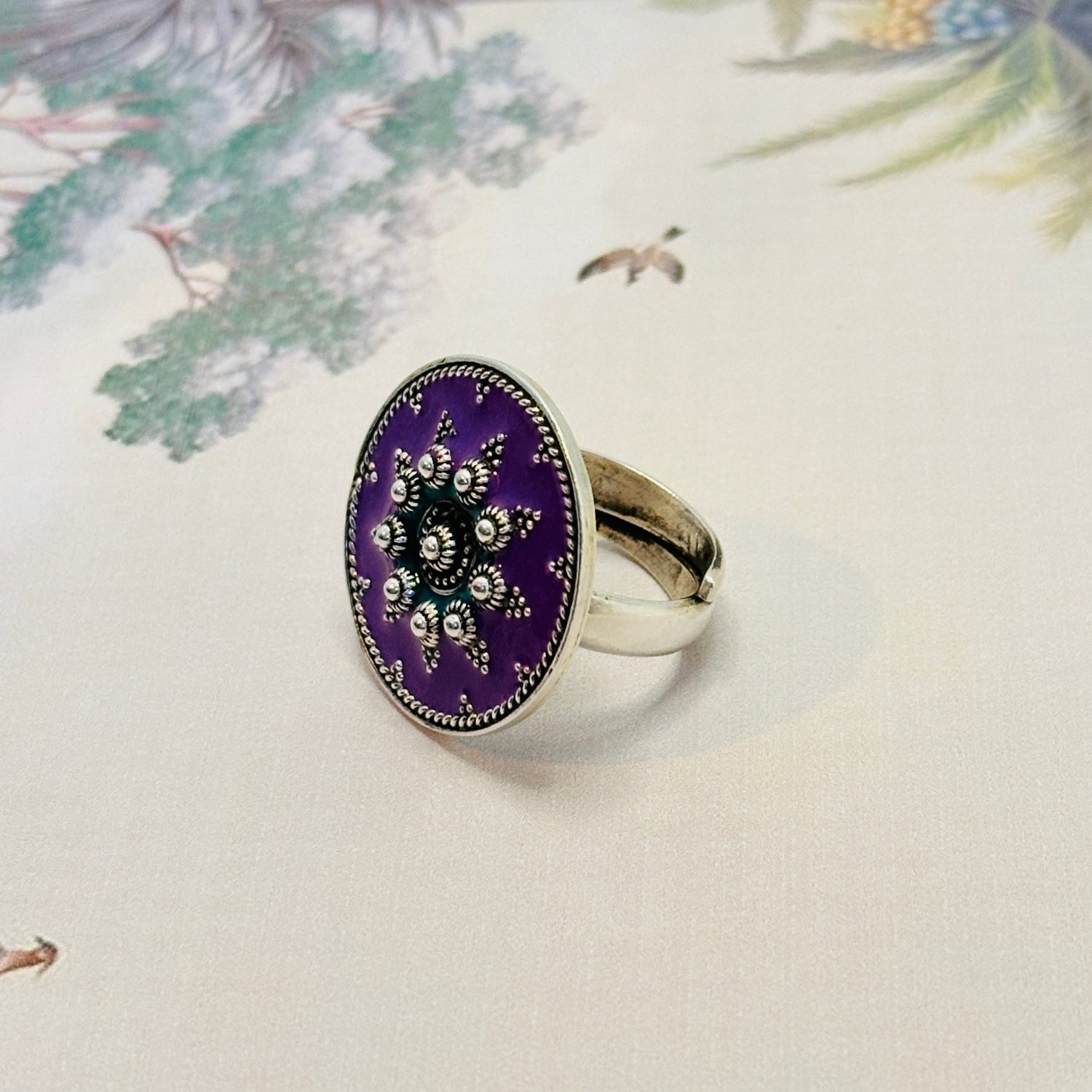 Hiya Enamel Silver 925 Ring