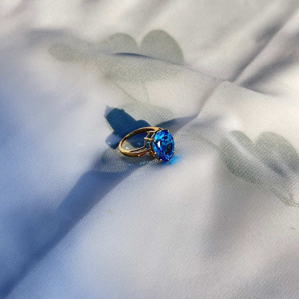 Blue Topaz 14KT Gold Ring