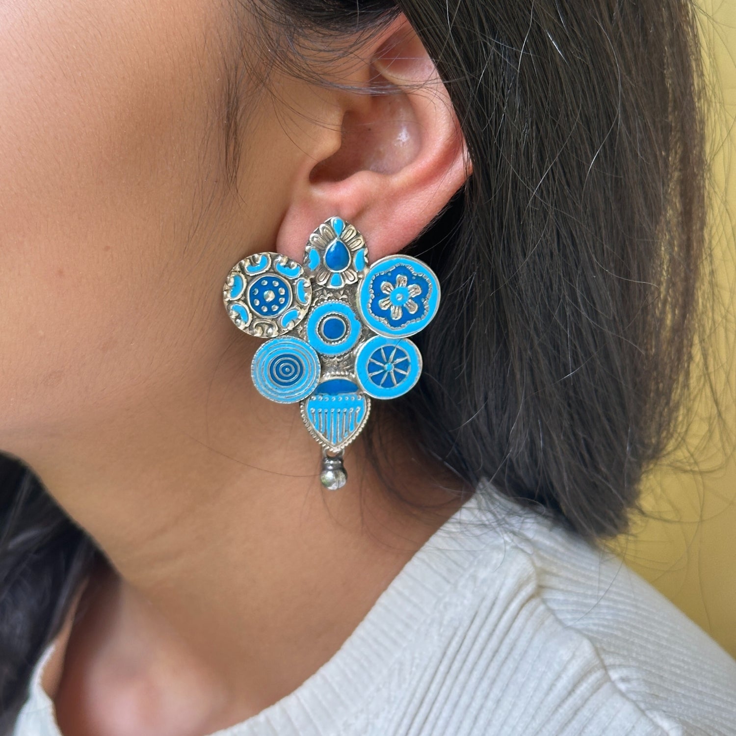 Samyukta Enamel Silver 925 Earrings