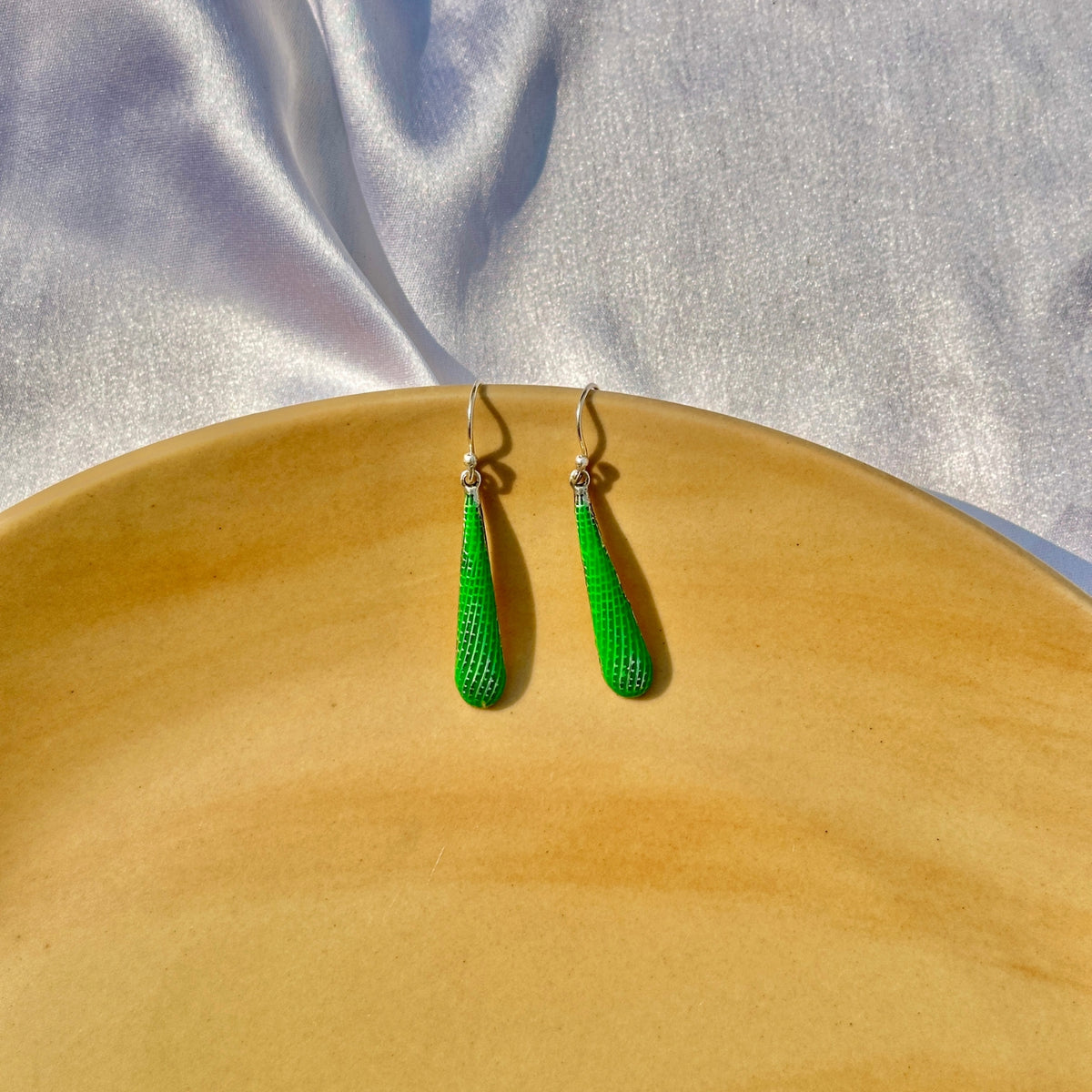 Teardrop Enamel Earrings