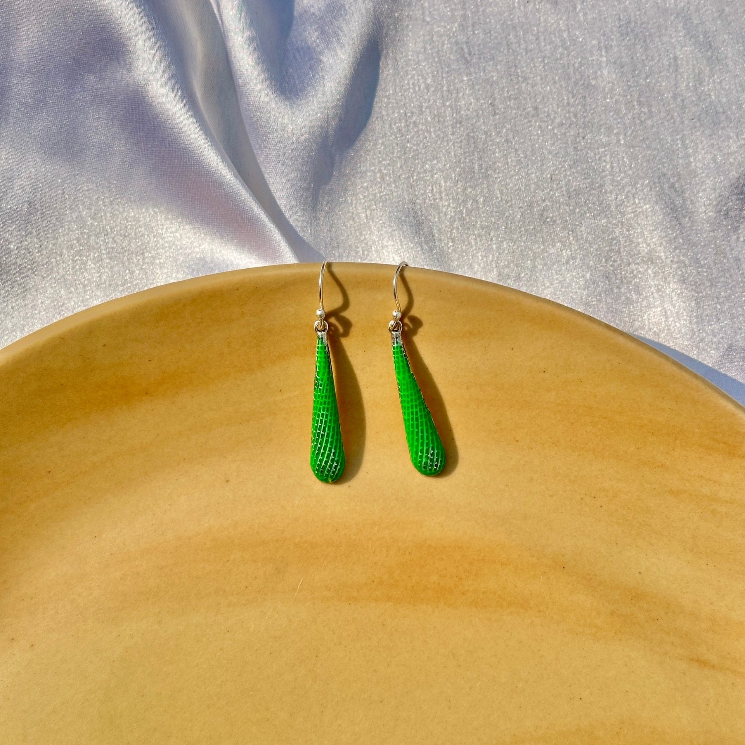 Teardrop Enamel Earrings