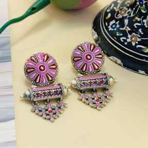 Amogha Enamel Silver 925 Earrings