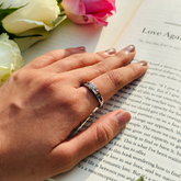 Gemstone Multi Sapphire & Diamond Sterling Silver Heart Ring