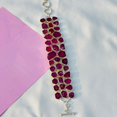 Pink Ruby Silver 925 Bracelet