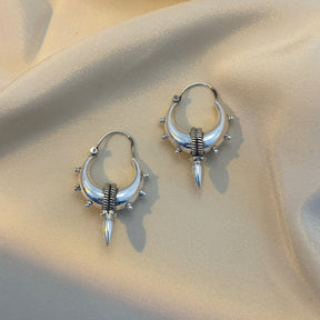 Silver 925 Festive Everyday Hoops Earrings