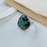 Gemstone Emerald 925 Silver Ring