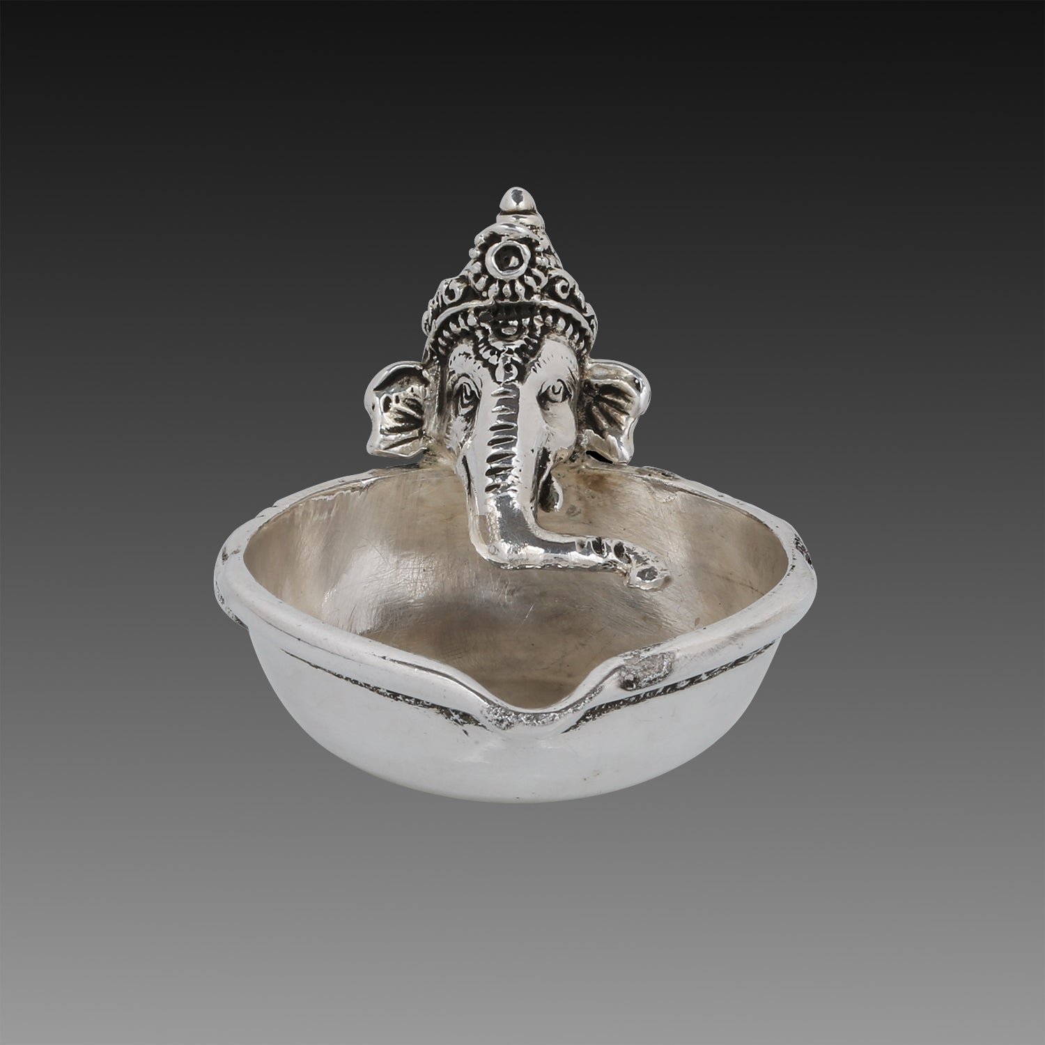 Ganesh Silver Diya