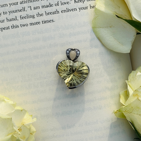 Nico Lemon Quartz Silver 925 Heart Pendant