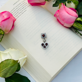 Blythe Garnet Sterling Silver Heart Pendant