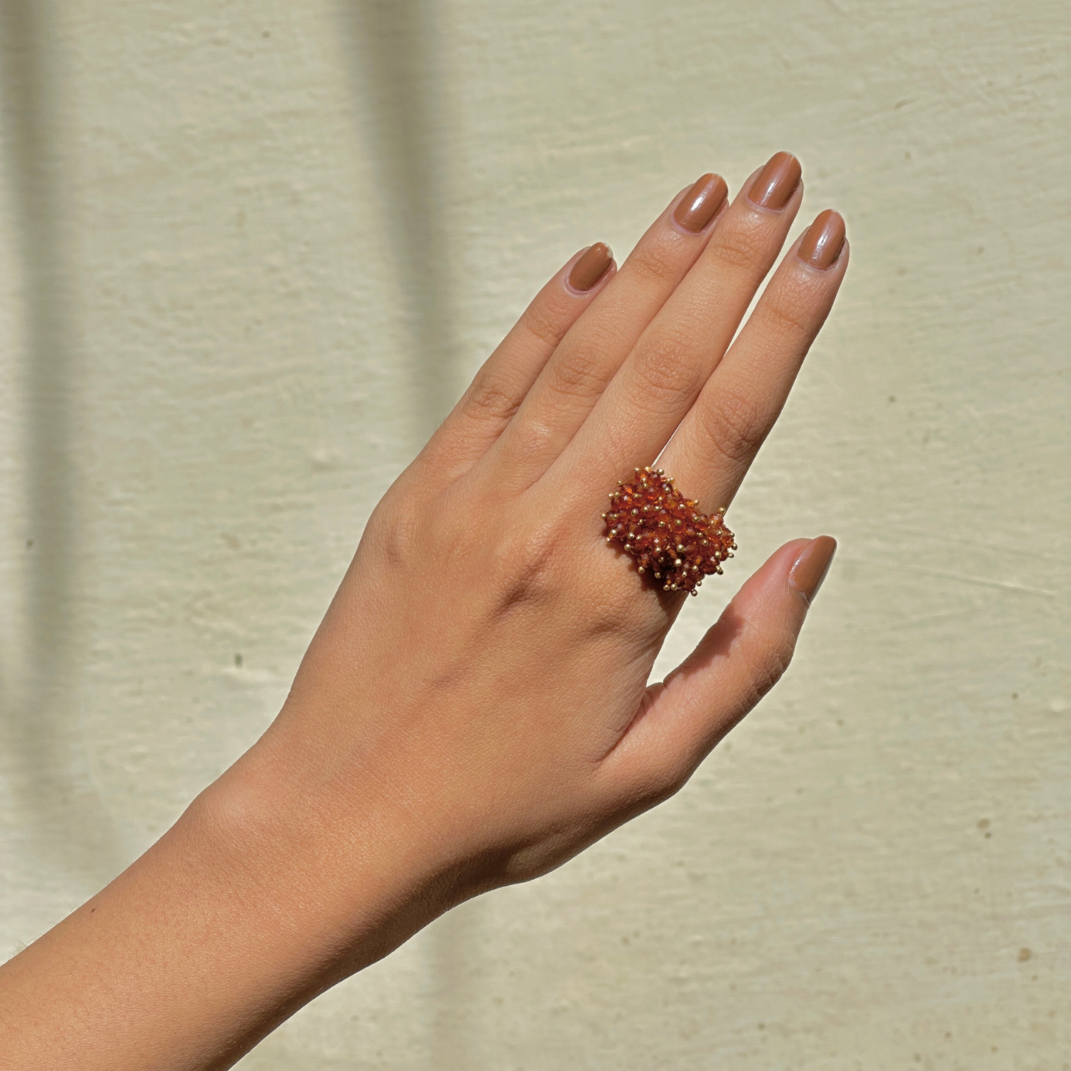 Warm Hues Beads Ring