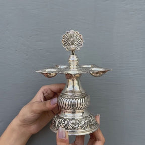 Panchmukhi sterling silver Lamp