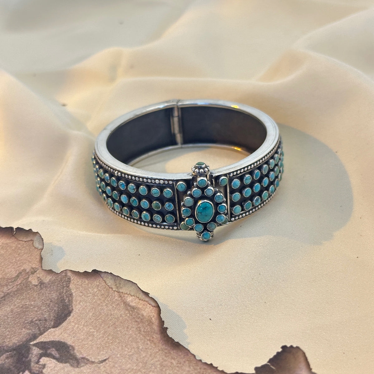 Gandhari Turquoise Silver 925 Bangle