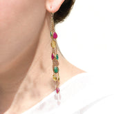 Henrik color stone earrings