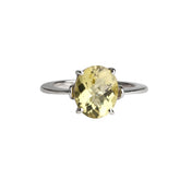 Fascinating Lemon Quartz Silver 925 Ring