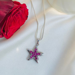 Bliss Ruby Sterling Silver Star Pendant