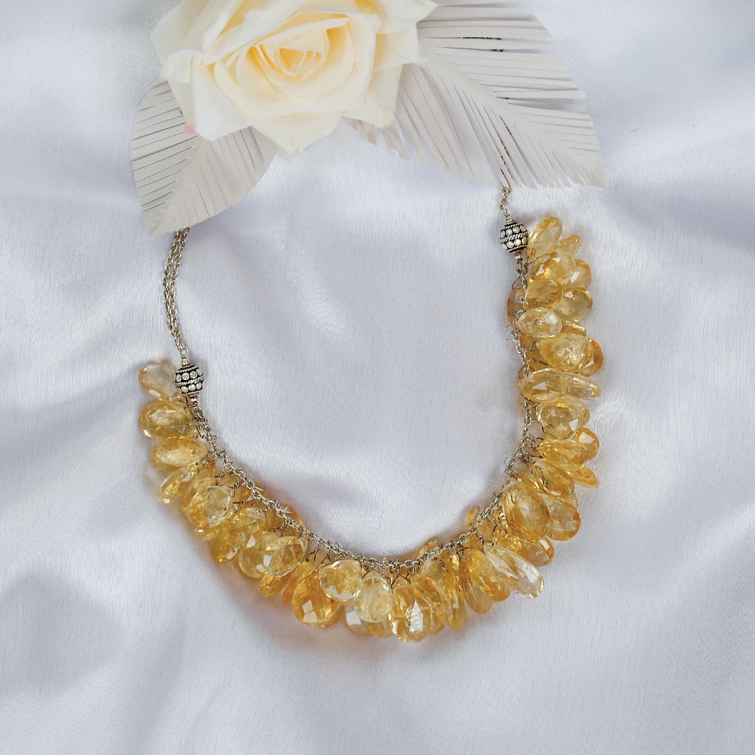 Arthur Citrine Silver Necklace