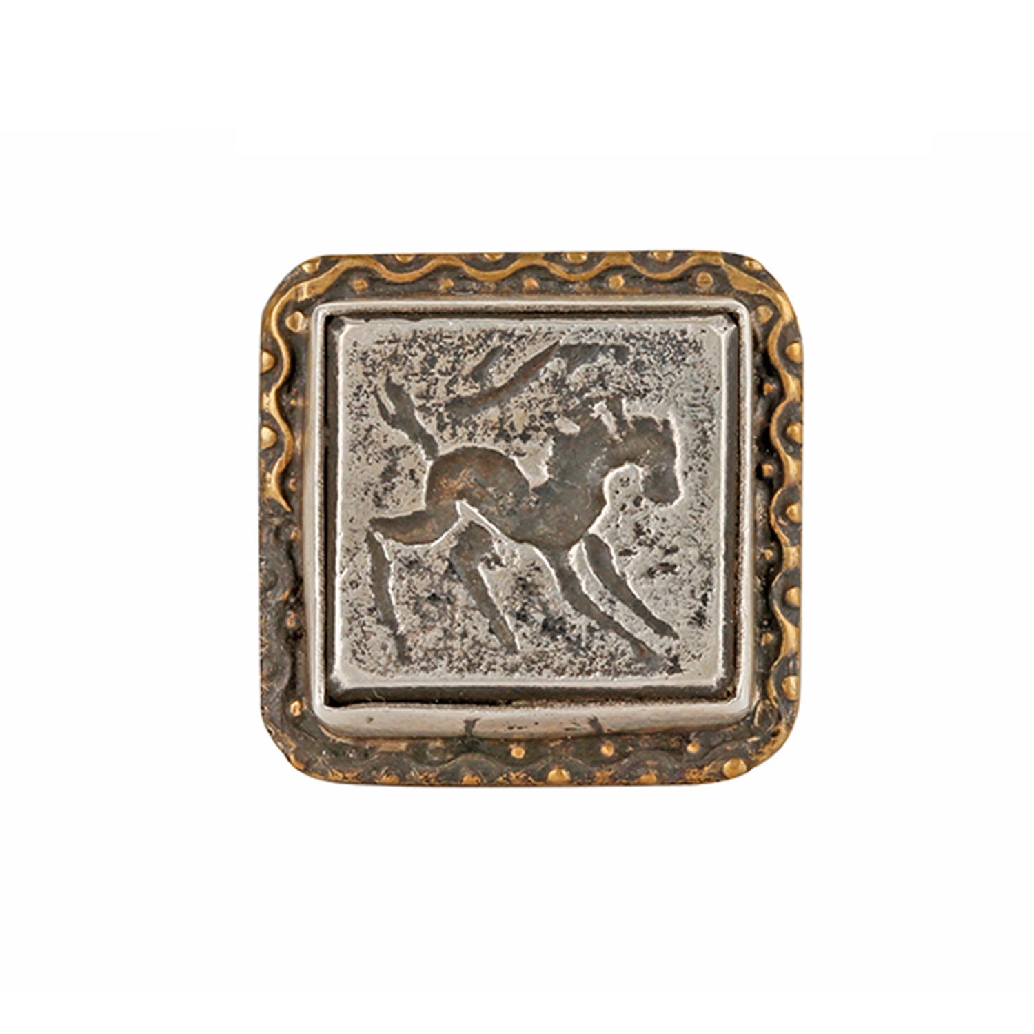 Horse Engraved Silver Ring