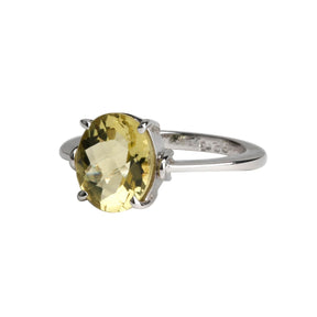 Fascinating Lemon Quartz Silver 925 Ring