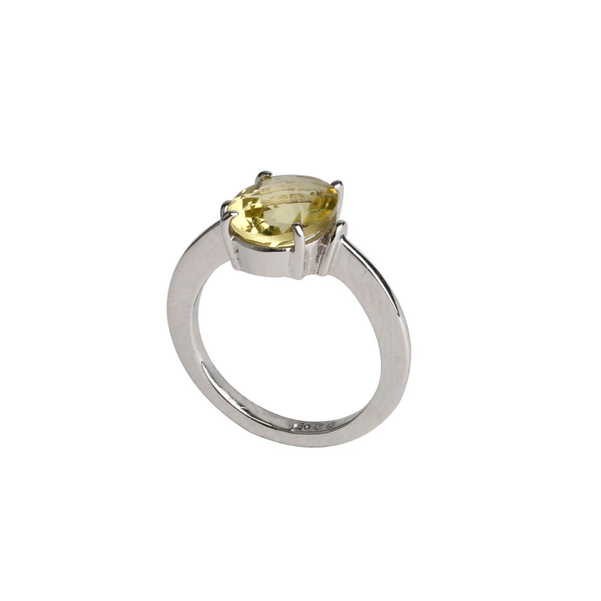 Fascinating Lemon Quartz Silver 925 Ring