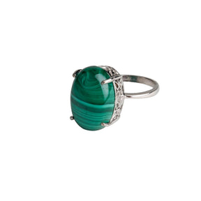 Beauteous malachite ring