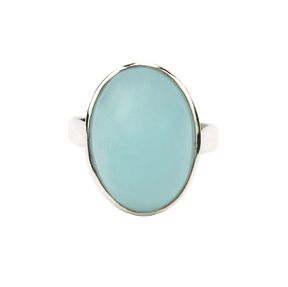 Silver Ring with Aquamarine