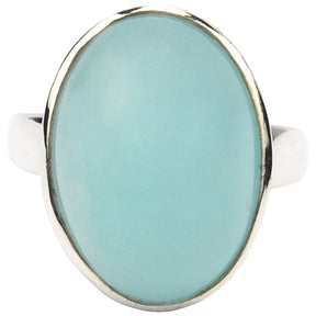 Silver Ring with Aquamarine