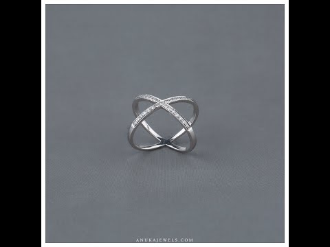  diamond silver ring
