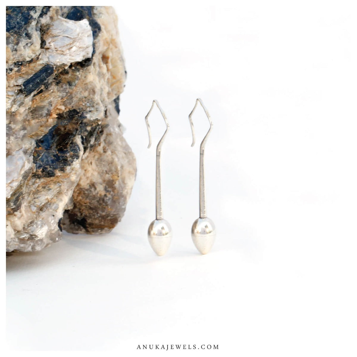 Intensity Tear Drop Hook Earrings - 925 Sterling Silver