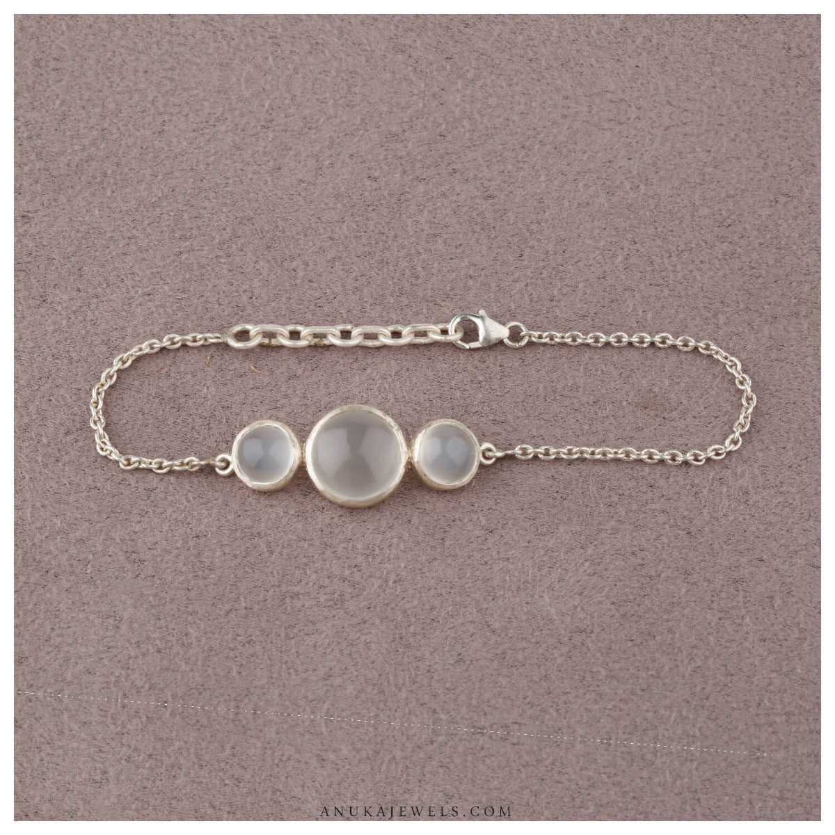  silver moonstone bracelet