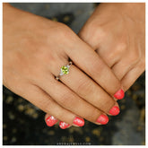 buy silver ring, sterling silver ring, buy peridot ring, peridot jewelry, green ring