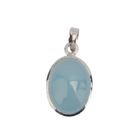 Silver Pendant with Aquamarine