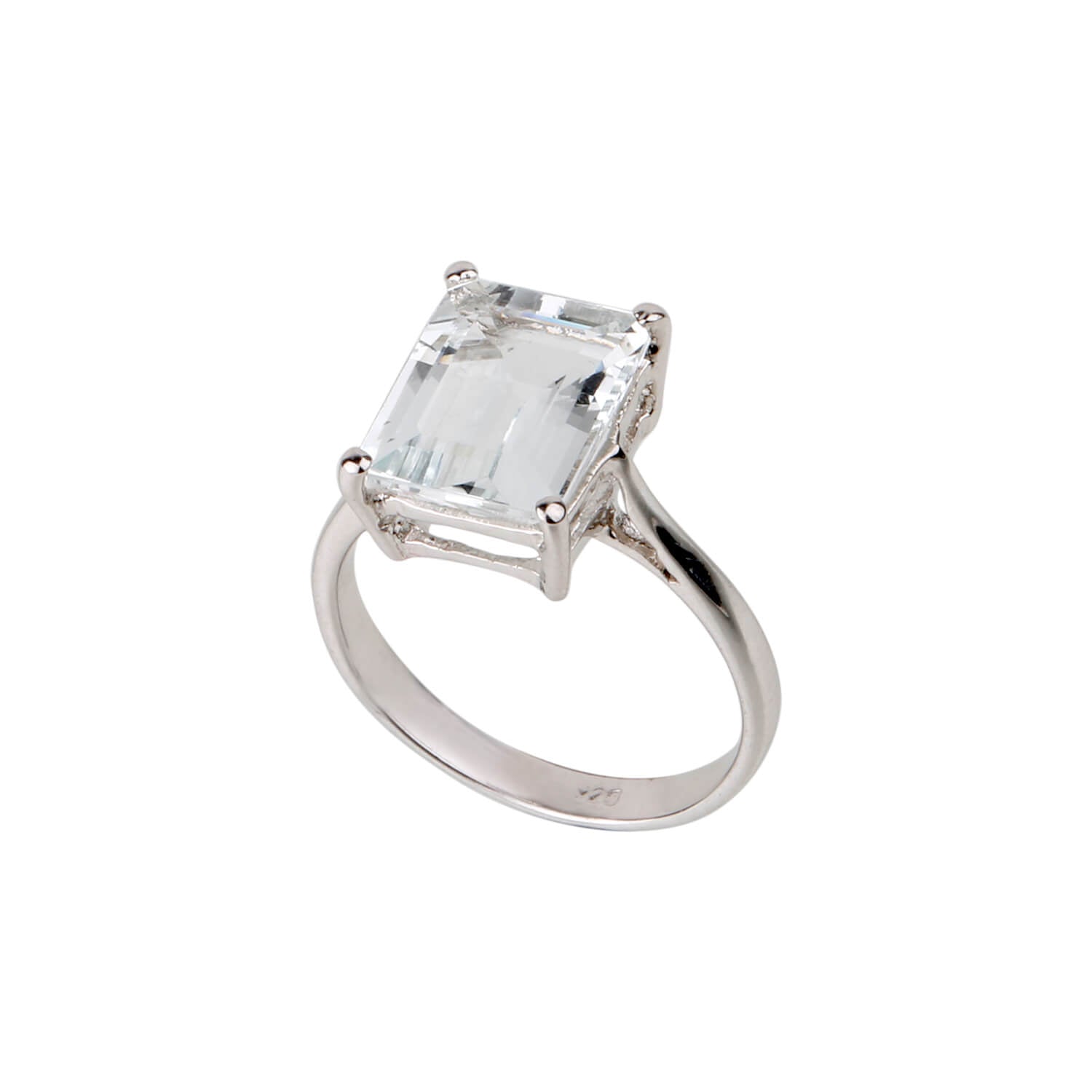 Rectangle Aquamarine Ring